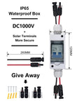 Two Pole 1000V 63 Amp DC Solar Disconnect Switch With DIN Rail Mount Outdoor IP65 Waterproof Box Isolator For PV System Rugged High Current 63A DC Breaker For Tough Outdoor Installations