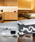 40ft Tunable White LED Strip Light With 1344 LEDs, Dimmable 3000K To 6500K in kitchen, bedroom, living room accent lighting setup