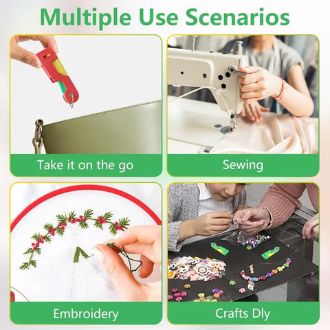 Automatic Needle Threader For Sewing Machines And Hand Sewing Lightweight Plastic Threading Tool For Easy Eye Friendly Threading Great For Elderly Beginners DIY Crafters And Crafts 3 Pack