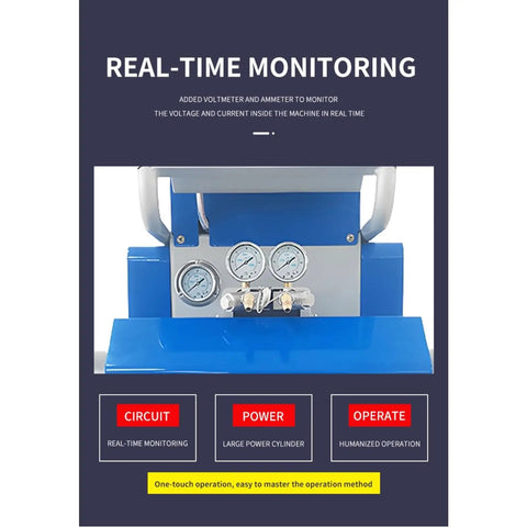 Get Pro Polyurethane Spray Foam Gear With Adjustable Flow Control For Easy Insulation control panel with gauges and buttons for monitoring.