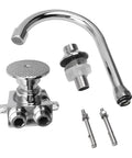 Fauitay Foot Pedal Faucet Hands Free Kitchen Faucet with Touchless Foot Control Valve for Standard Kitchen Sinks parts, chrome finish, durable copper.