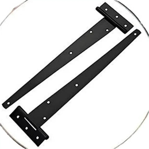 Two Pack Beefy Heavy Duty Black T Shape Iron Hinges With Soft Close Dampening System Galvanized Door Gate Hardware