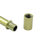 Rock Solid Gold Lamp Extension Rods 4 Pack 50mm Beefy Iron Connector Poles Rustproof Ceiling Light Hardware with threaded design.