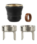 Top Notch Compatible Plasma Torch Consumables Set For IPT40 PT40 IPT45 And PT60 Cutters featuring a heavy duty metal shield cup and swirl rings.