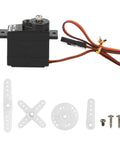 Badass 10g Metal Gear Micro Servo Featuring Solid Core Motor And Lightning Fast Digital Response For 450 Rc Helicopter Builds, includes arms and screws.
