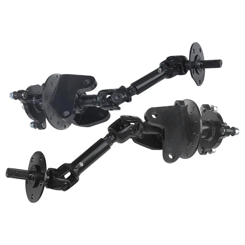 Beefed-Up Front Axle Kit For 4 Wheel Drive Go Karts And Electric ATVs, Quad Buggy, Golf Carts, Drift Trikes And Mini Bikes, Includes 36V 1000W Differential Motor, Shock Swingarm, Tie Rods, And Half Axle Assembly For DIY Upgrades