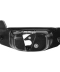 Close-up of a metal tailgate latch from the Tailgate Latch And Striker Bolt Kit Set For Chevy GMC Silverado Sierra Replacement Durable Upgrade With Plug And Play Easy Install For A Tight Slammed Shut Tailgate Every Time Includes Two Latch Assemblies And Two Strikers.