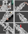 Get The Done Fast With This 16 In 1 Needle Nose Wire Stripper And Cutter showcased, detailing various wire stripping functions.