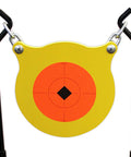 Boomslang AR500 Steel Shooting Gong Target 0.5 Inch Thick 9.5 Inch Diameter With Stand And Hanging Hardware