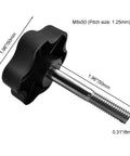 Durable M8 x 50mm Canopy Screws for Porch Swing Replacement Bolts, black handwheel with stainless steel threaded portion