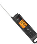 Black 2-in-1 Infrared And Meat Probe Instant Read Thermometer For Cooking with Easy Read LCD, showing temperature reading.