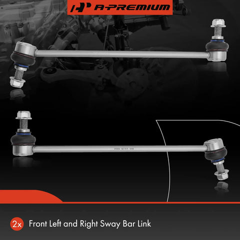 Two Front Sway Bar Links Stabilizer Kit For BMW 528i, 535d, 535i, 550i xDrive And GT xDrive Models 2010-2017, image of two sway bar links.
