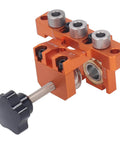 Three In One Doweling Jig Kit With Anodized Aluminum Alloy Construction Drilling Locator And Puncher for woodworking and furniture assembly.