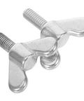 Premium M6 Stainless Steel Wing Nuts, No Sweat Butterfly Thumb Bolts For Flagpole Brackets And Yard Upgrades, detailed view with shiny surface.