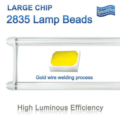 Brighten Any Space With 36W U Bend LED Tube Light T8 T12 showcasing 2835 lamp beads with gold wire welding, high luminous efficiency.