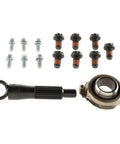Clutch flywheel conversion kit components, including bolts and a clutch fork, for 1999-2006 Kia models providing smooth shifting.