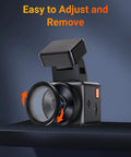 40mm Ultra Slim CPL Circular Polarizer Filter For Dash Cams N4 Pro N5 N4S shown mounted, easy adjust and remove design