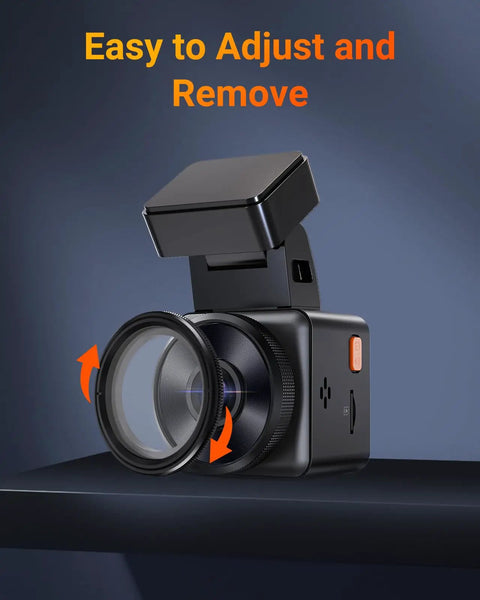 40mm Ultra Slim CPL Circular Polarizer Filter For Dash Cams N4 Pro N5 N4S shown mounted, easy adjust and remove design