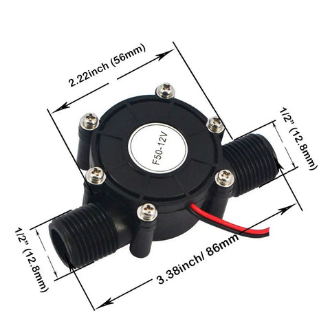 Micro Water Turbine Generator 12V Hydroelectric Power System With G One Half Inch Male Thread For Off Grid Charging, top view