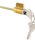 One And A Quarter Inch Cylinder Lock For Patio Doors And Deadbolt Replacements With Five Pin Tumbler Solid Brass Housing Chrome Face And Schlage Shaped Keys Single Pack