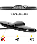 Rear Parking Sensor System With Built In Ultrasonic Sensors, Four Sensor Setup, LED Distance Display, top and side view