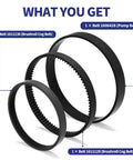 3 in 1 Belt Replacement Kit for ProHeat 2X Revolution Pet Pro Carpet Cleaners 3 Pack Flat Pump Belt Small Brush Belt Gear Belt