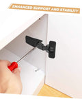 Soft Close Damping Cabinet Hinges For Kitchen Cabinets Wardrobes And Furniture With Quiet Closure And Smooth Operation Easy Installation No Fuss Durable Steel Construction Veemoon shown during installation on white cabinet