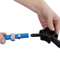Heavy Duty 1/2 Inch Blue Air Compressor Piping Tube 200 Foot Hose Kit With Quick Connect Fittings for easy attachment.