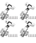 4 Pack Concealed Kitchen Cabinet Hinges With Full Overlay Alignment 105 Degree Soft Close Adjustable Includes 24 Mounting Screws For Easy Install Two Pairs Per Pack