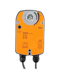 Heavy Lifting AC230V Spring Return Motorized Damper Actuator with orange casing and wiring connections.
