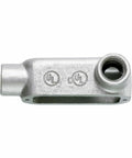 Heavy Duty Form Five Conduit Outlet Body Built Tough With Malleable Iron And Hot Dip Galvanized Finish, top view showing outlets.