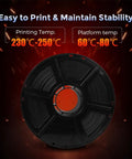 Carbon Fiber PETG 3D Printer Filament 1.75mm, 1kg Spool Black, heat resistant, moisture free spool with temperature settings
