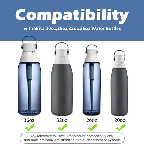 Bite Valve Replacement Pack for Brita Water Bottle Mouthpiece, 3 Pack, Food Grade Silicone, BPA Free, Leak Proof and Odor Resistant, Durable Hydration Valve for Fresh Tasting Water, compatible with 20oz to 36oz bottles
