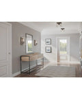 Contemporary hallway with Dope Modern 1 Light Ceiling Flush Mount in Graphite Finish for interior spaces, 9.5x9.5 inch.