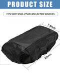 Heavy Duty Winch Cover For 8500 To 17500 Lb Models, black size illustration with dimensions 22x7.5x9.8 inches.
