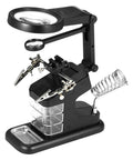 Rechargeable Work Light LED Magnifier Lamp For Workbench And Electronics with adjustable arm and head, desk mount