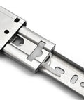 Full Extension Drawer Slides Stainless Steel Soft Close Three Section Drawer Rails showing detachable quick release latch
