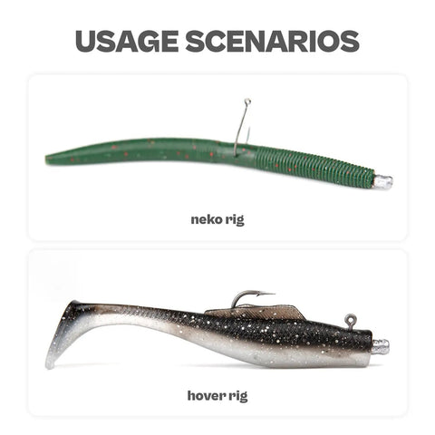 Hard Alloy Screw Nail Weights Set For Bass Fishing Die Cast Sinker Assortment in use with Neko Rig and Hover Rig setups