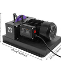 Heavy Duty Bench Mount Lawn Mower Blade Sharpener With A Rock Solid Seven Inch Ceramic Grinding Wheel And Five Hundred Watt Motor for sharpening.