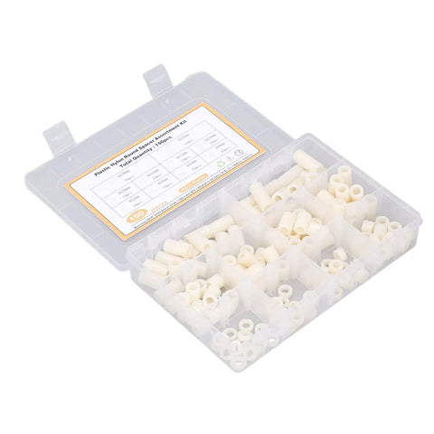 Nylon Standoff Spacer Kit 150 Piece Round Mounting Hardware Fasteners Set White For Electronics DIY Projects Durable Pro Grade Slip Resistant Spacers For Clean Mounts And Reliable Fixing in plastic organizer case