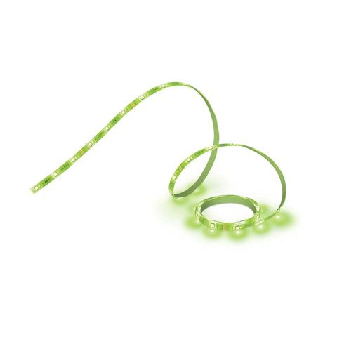 13Ft Multicolor LED Light Strip Base Kit With Extension For Easy Setup And Flowing Color Changing In Your Smart Home WiFi Enabled Works With Alexa And Google Assistant, glowing green