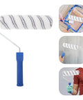 Lightweight Small Paint Roller With Ergonomic Handle For Fast Wall Coverage And Crisp Clean Edges Ideal For Ceilings Trim And Furniture showing dense foam cover and aluminum shaft.