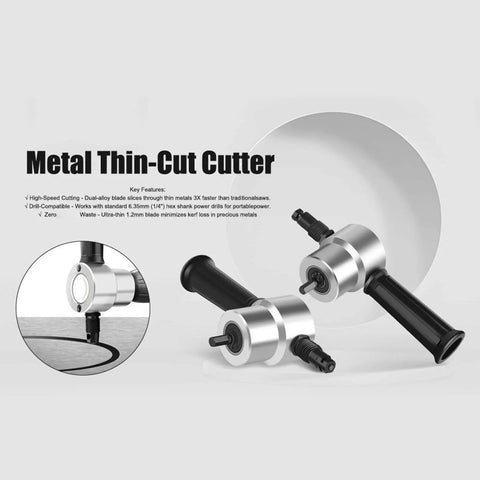 Heavy Duty Alloy Metal Shear Cutter With Interchangeable Heads For Versatile Sheet Metal Cutting, dual alloy blades for fast cutting.