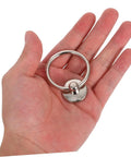 10 Pack Silver Metal Ring Drawer Pulls With Single Hole Cabinets Knobs Retro Vibe Ring Handles in hand