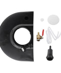 Heavy Duty Angle Grinder Shield Set With Water Pump Compatibility displayed with black steel cover and components