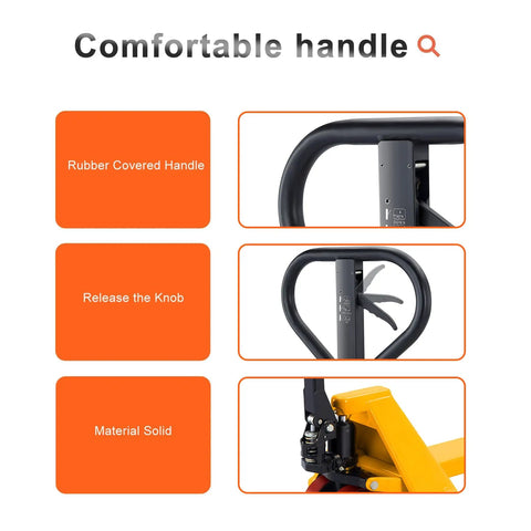 Commercial Grade Manual Pallet Jack Hand Truck Boasting 6600 Pounds Capacity With 27 X 48 Forks Featuring Smooth Rolling Polyurethane Wheels And Reliable Hydraulic Lift System Built Like An Absolute Beast For Zero Sweat Heavy Moves