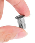 50 Pack M6 Stainless Steel Rivet Nuts Kit With Knurled Threaded Inserts And Flat Head For Vibration-Resistant Fastening, Rapid Assembly, Ideal For Furniture Repair And Thin Metal Sheets, close-up