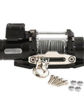 Heavy Duty Simulated Metal Electric Winch For Traxxas TRX4 SCX10 Defender D90 D110 RC Crawler with metal body and hardware.
