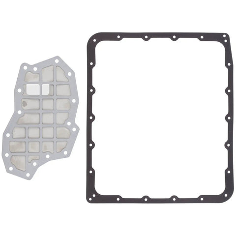 Automatic Transmission Filter Kit for Jatco RE5R05A With Gasket, Premium OE Quality Filter, shown with gasket and filter mesh