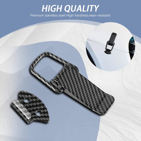 Two Pack Car Bumper Clips Quick Release Kit For Front And Rear Bumpers Durable Metal Fasteners with carbon fiber finish